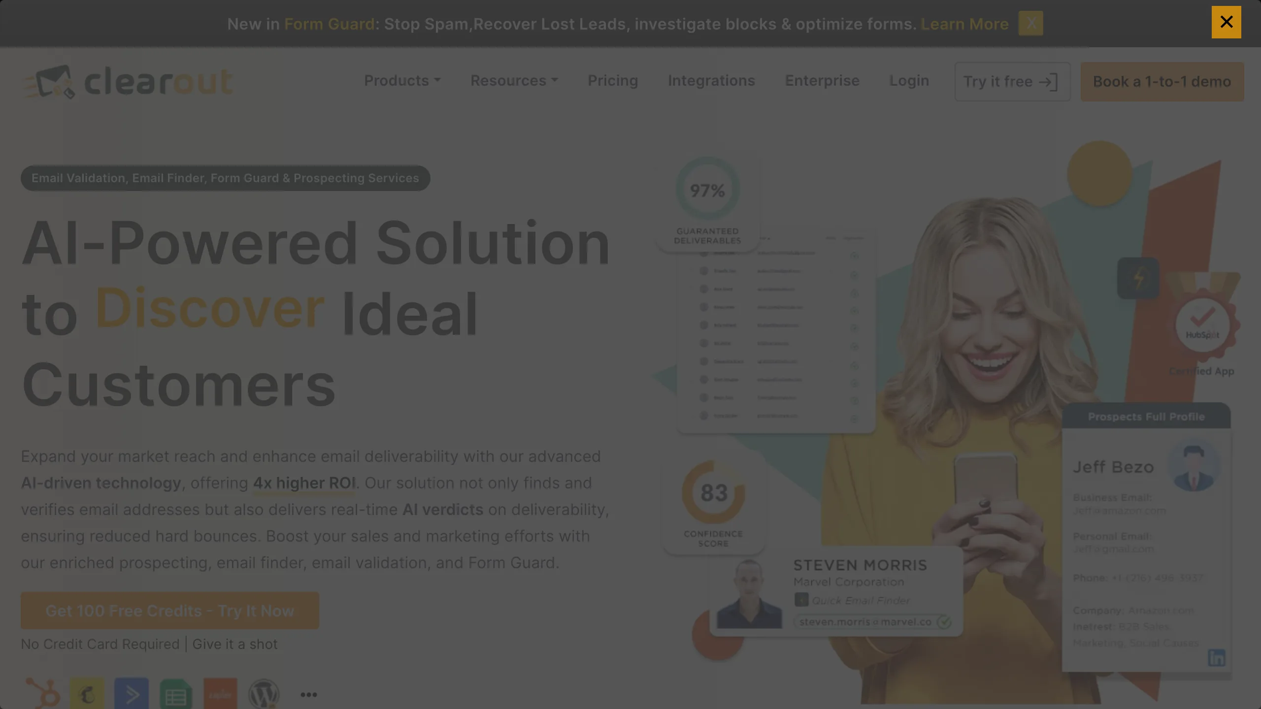 Clearout homepage
