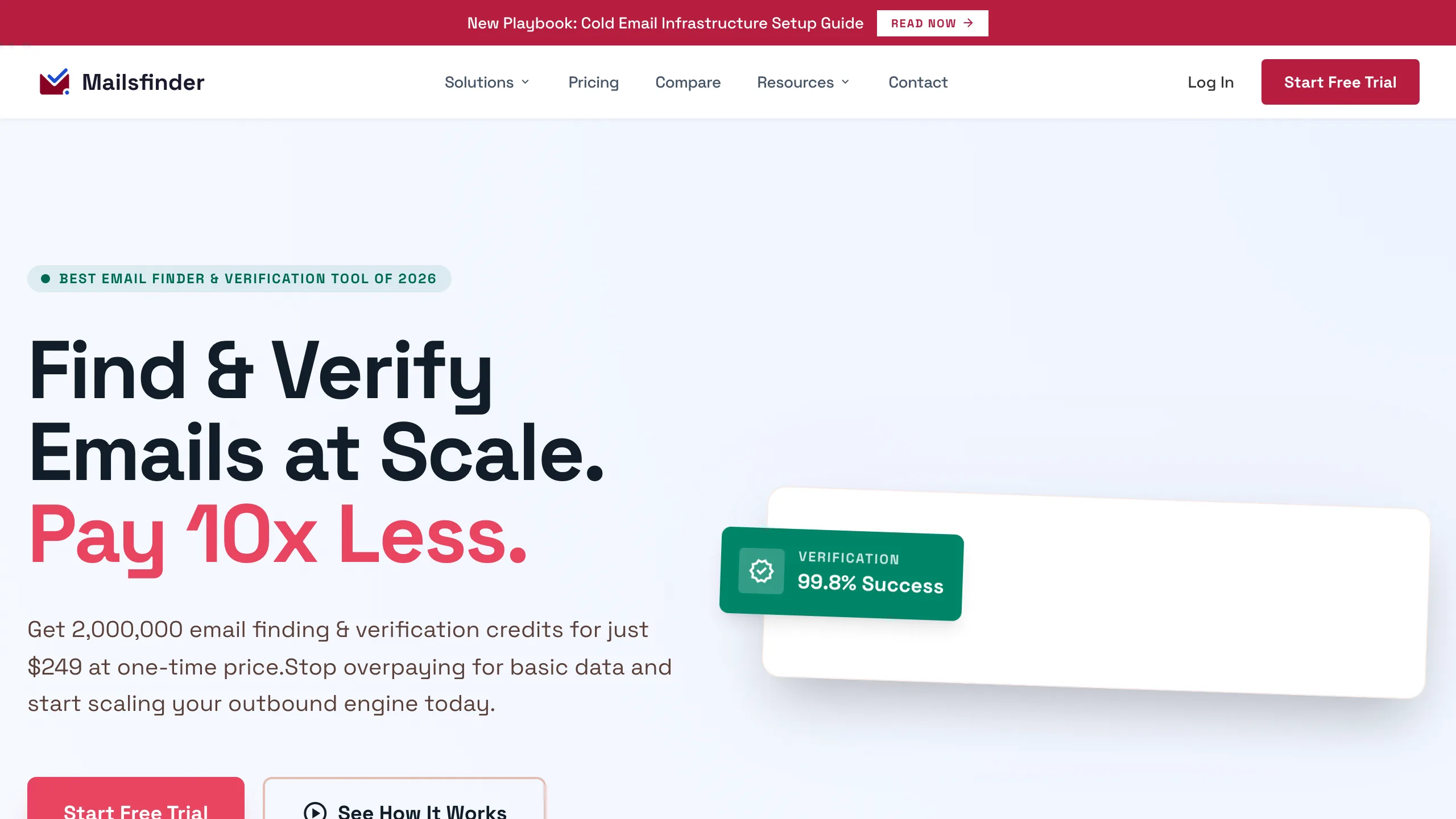 Mailsfinder homepage